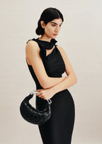 Elida Weave Handbag In Black