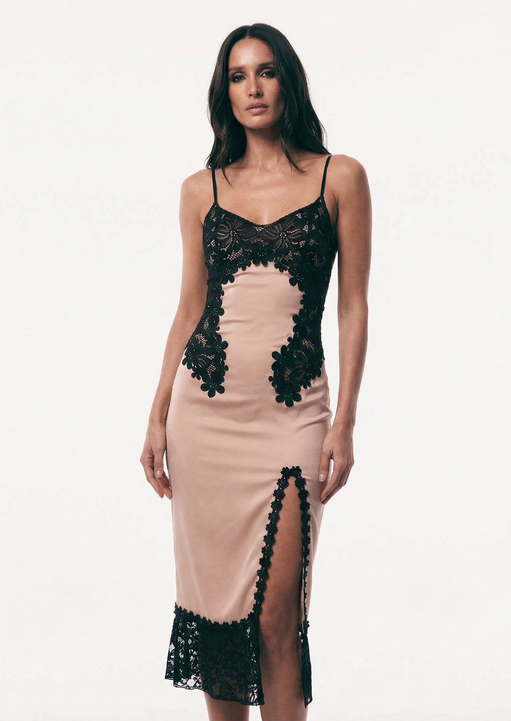 Kinsley Bodycon Lace Midi Dress