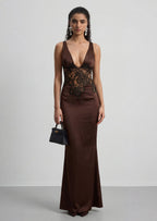 Tianna Dress In Chocolate Brown