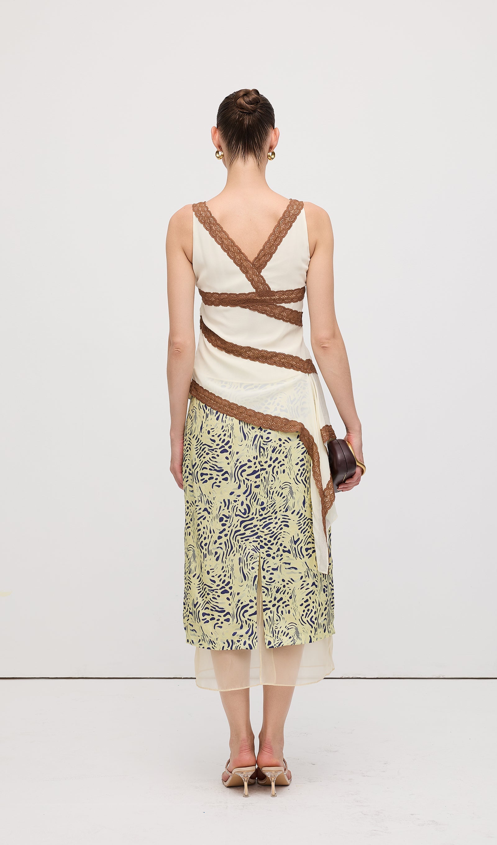 Asymmetric Lace Panel Top