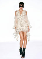 Blanche Ruffle Bubble Mini Dress