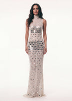 Colette High Neck Lace Maxi Dress In White