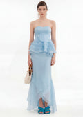 Persasy Two Pieces Layered Maxi Dress In Light Blue