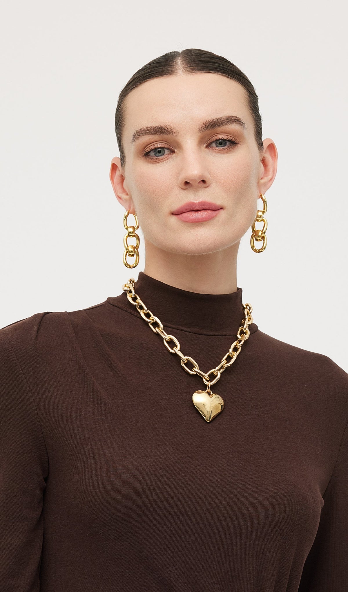Heart Shaped Metal Necklace
