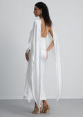 Satin Cape Two Piece Maxi Dress