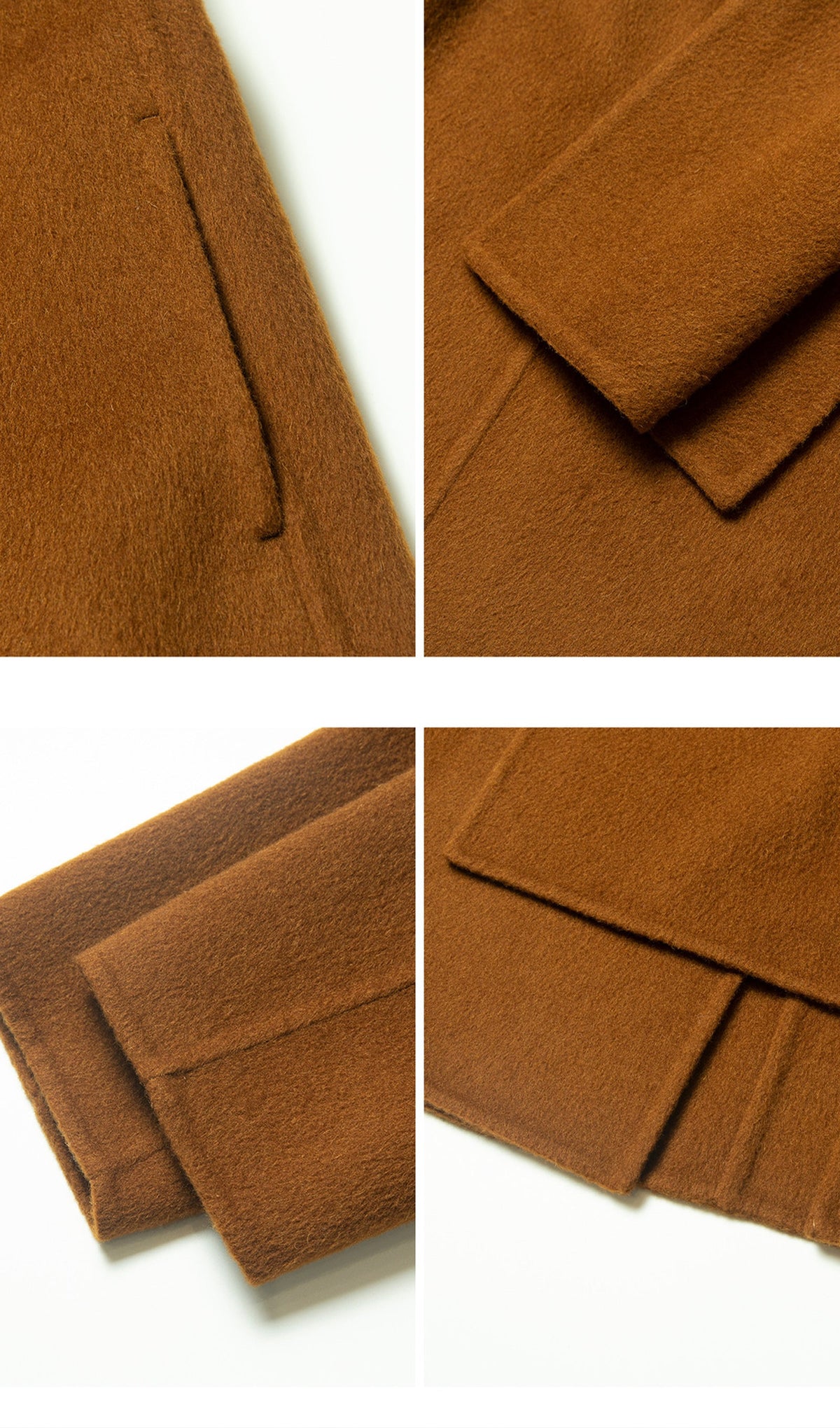 Solid Cape Style Coat-Chestnut