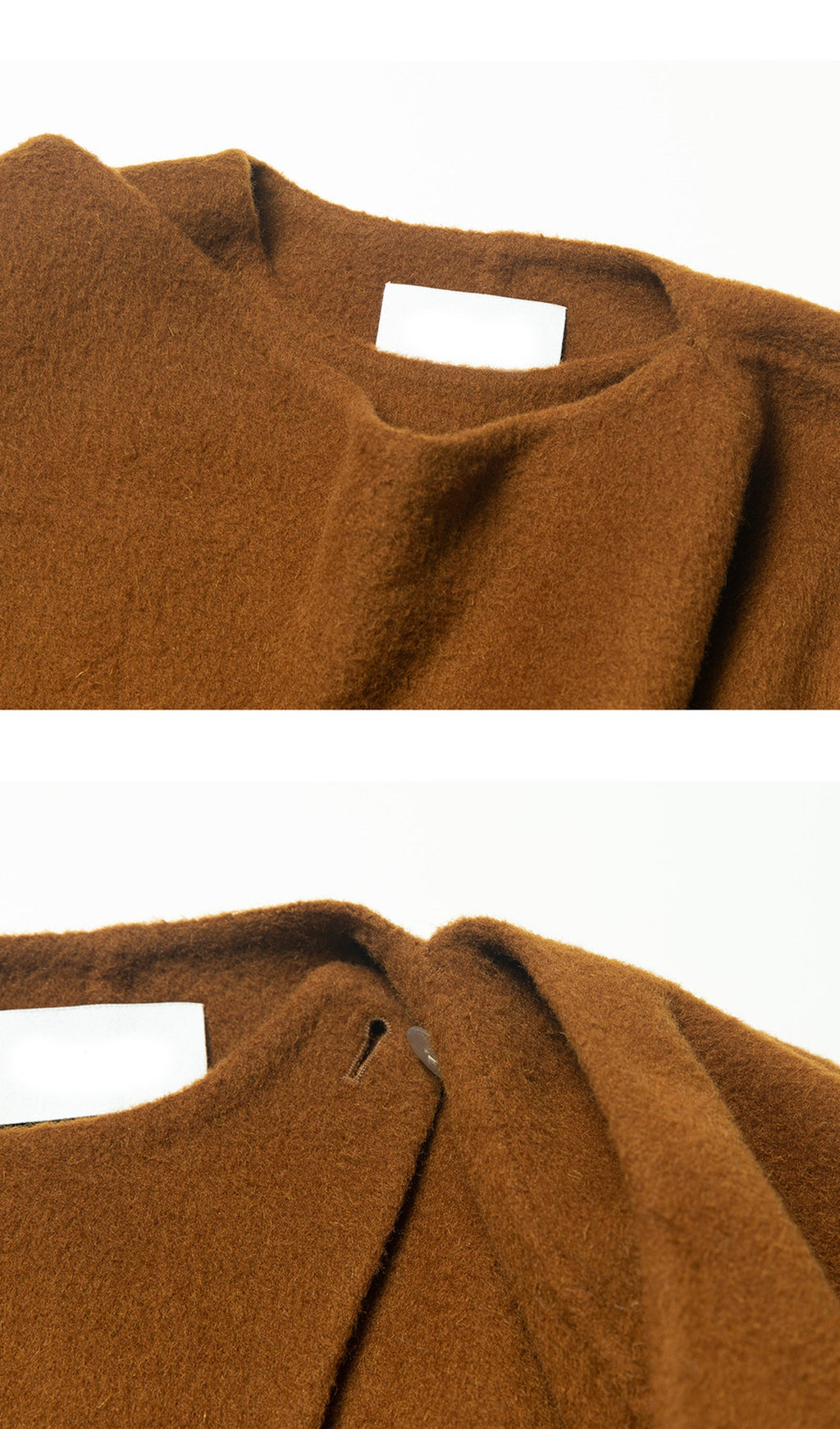Solid Cape Style Coat-Chestnut