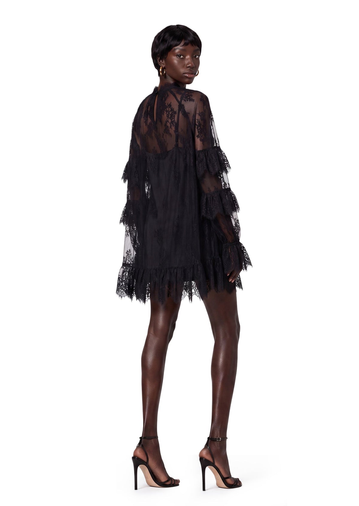 Iceland Long Sleeved Lace Mini Dress