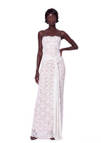Yakez Lace Strapless Maxi Dress In White