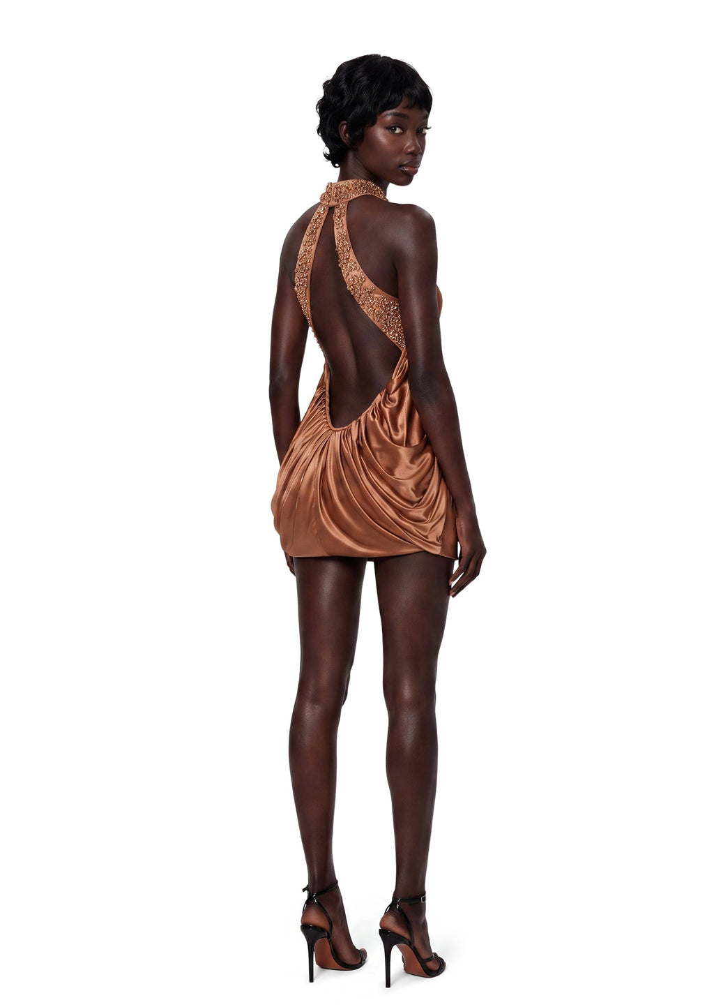 Çagatay Halter Neck Backless Mini Dress