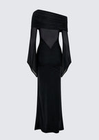 One Shoulder Slinky Ruched Maxi Dress-Blue