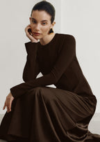 Knitted Satin Maxi Dress