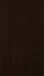 Trendy Knitted Satin Maxi Dress -Coffee