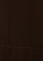 Knitted Satin Maxi Dress -Coffee