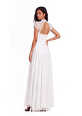 Ulyana Lace Sequined Maxi Dress In White