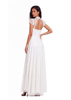 Ulyana Lace Sequined Maxi Dress In White