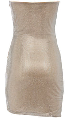 Crystal-Embellished Mini Dress