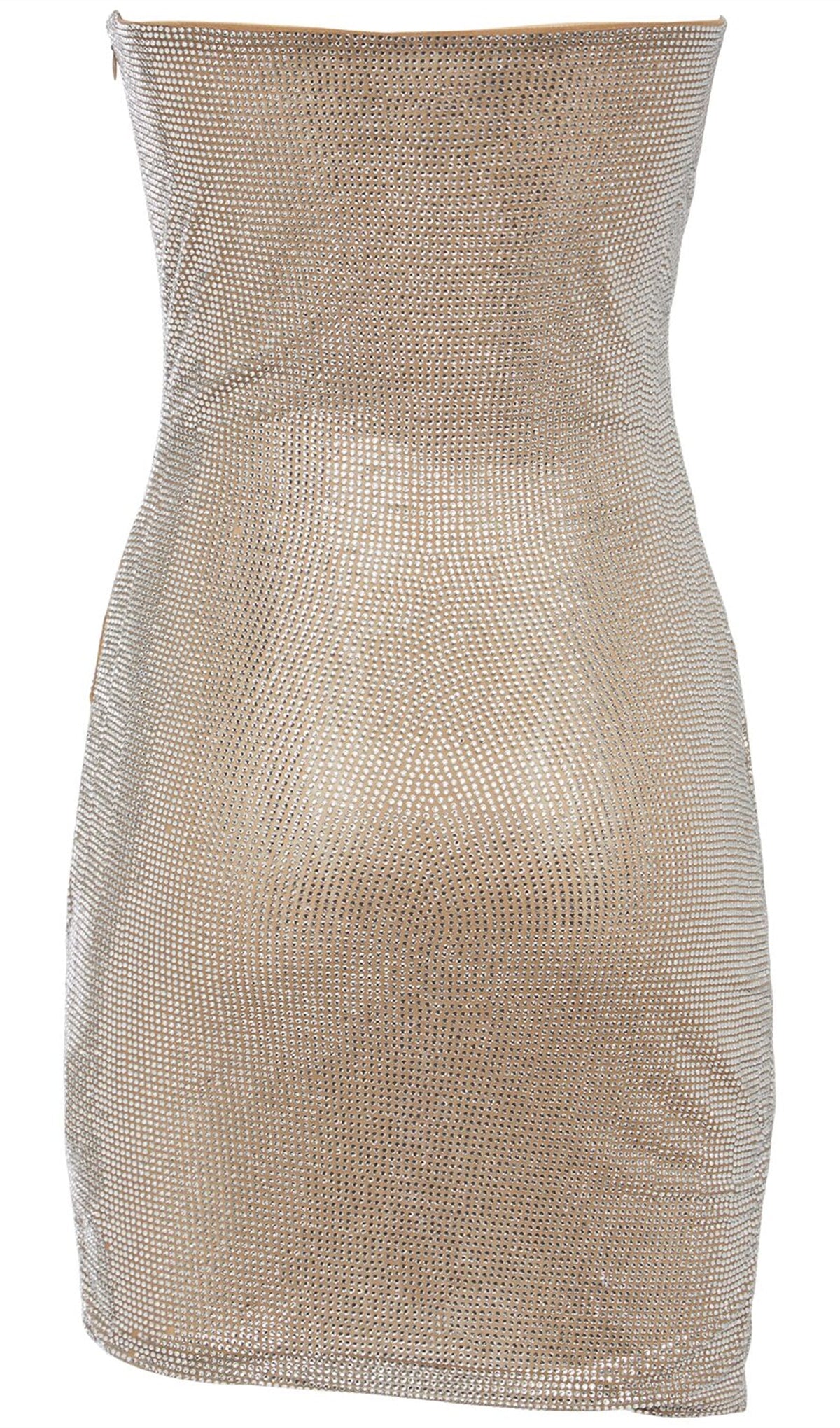 Crystal-Embellished Mini Dress