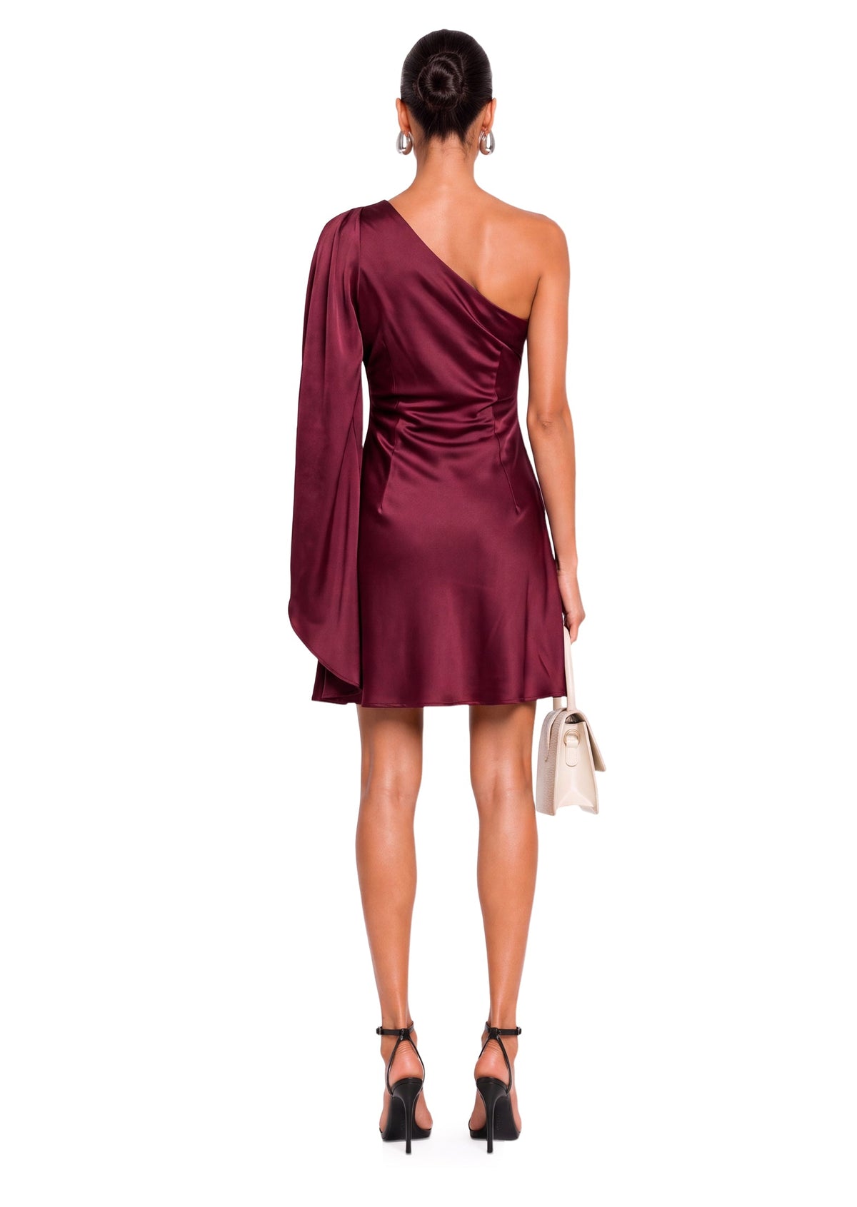 Nahal Satin Off Shoulder Mini Dress