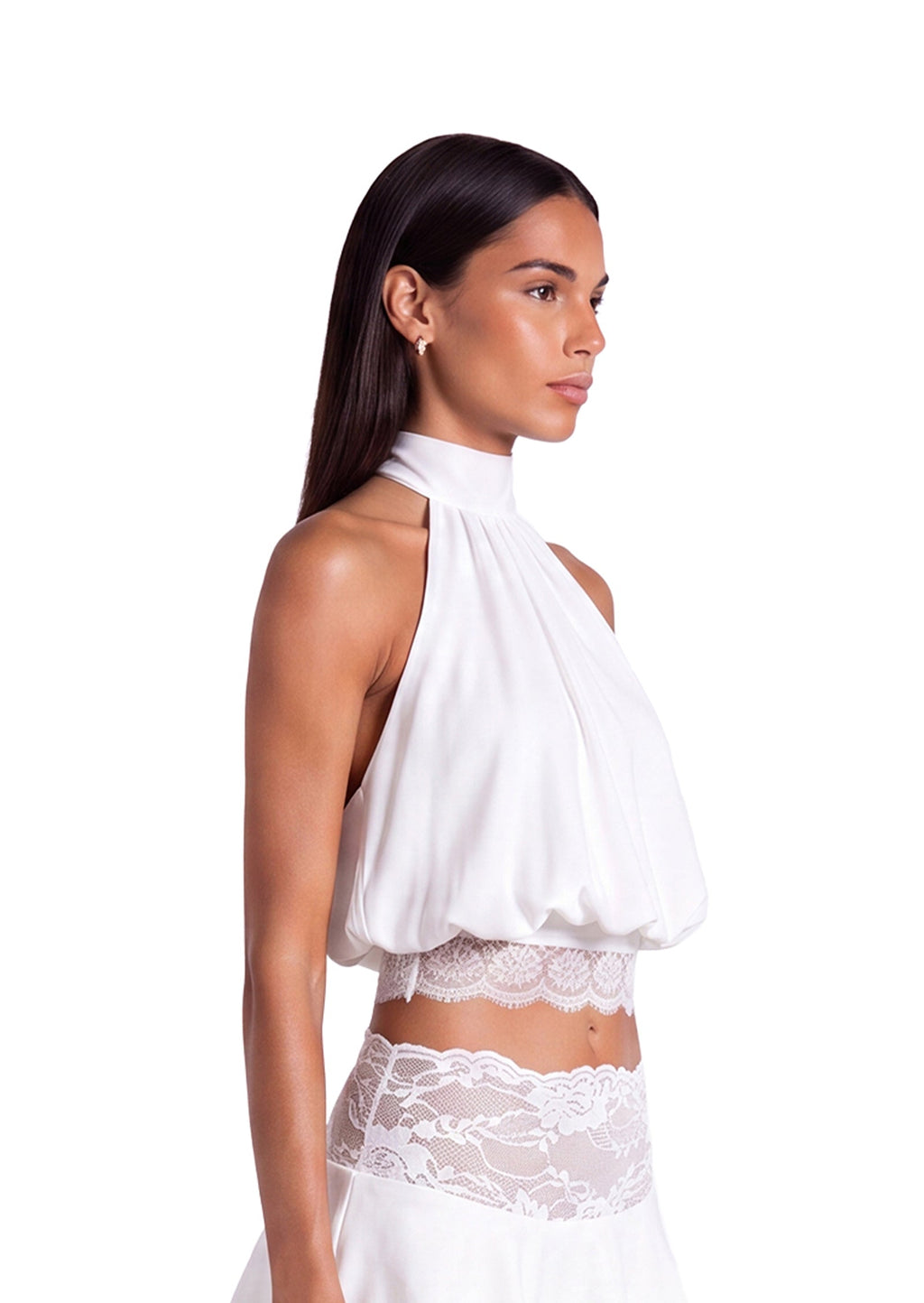Kachina Halter Neck Lace Sleeveless Top