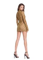 Kahua Lace long Sleeved Mini Dress