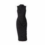 Cabernet Sleeveless Pleated Midi Dress