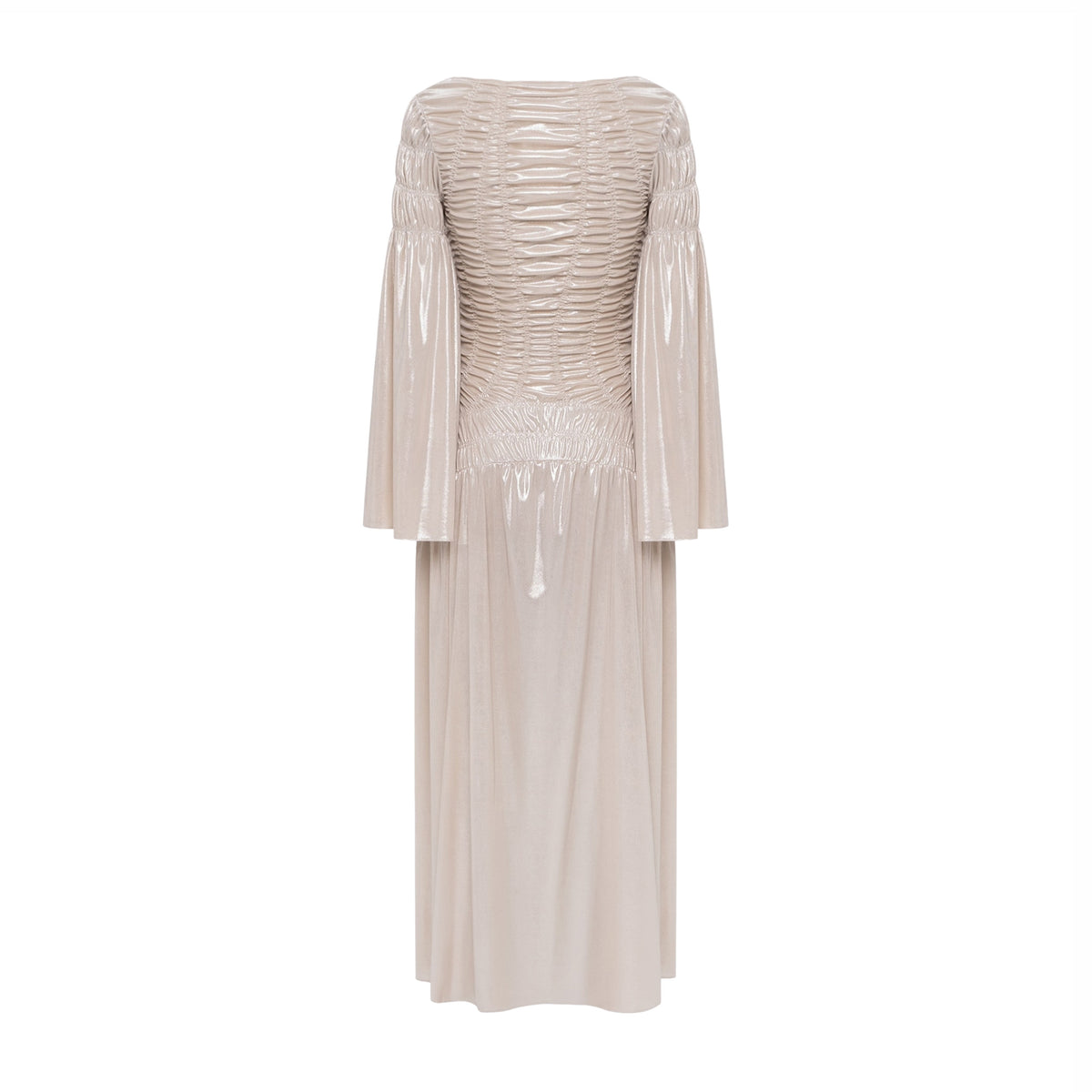 Metallic Elasticated Gathers Maxi Dress（Final Sale）