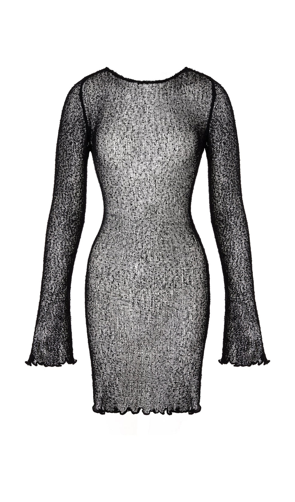 Knit Cover Up Backless Mini Dress
