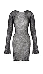 Knit Cover Up Backless Mini Dress