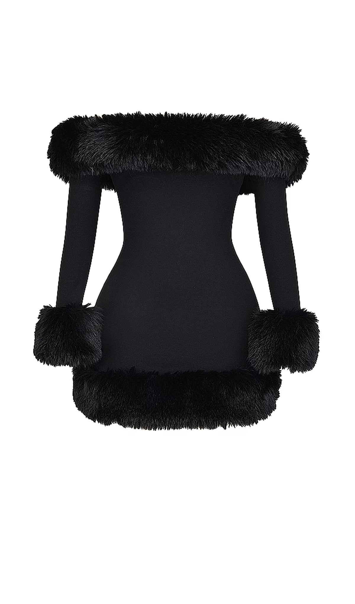 Black Off The Shoulder Mini Dress