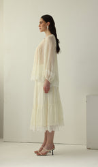 Long Sleeved Lace Panel Top