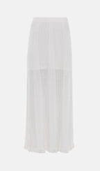 Openwork Jersey Maxi Skirt Sets In White