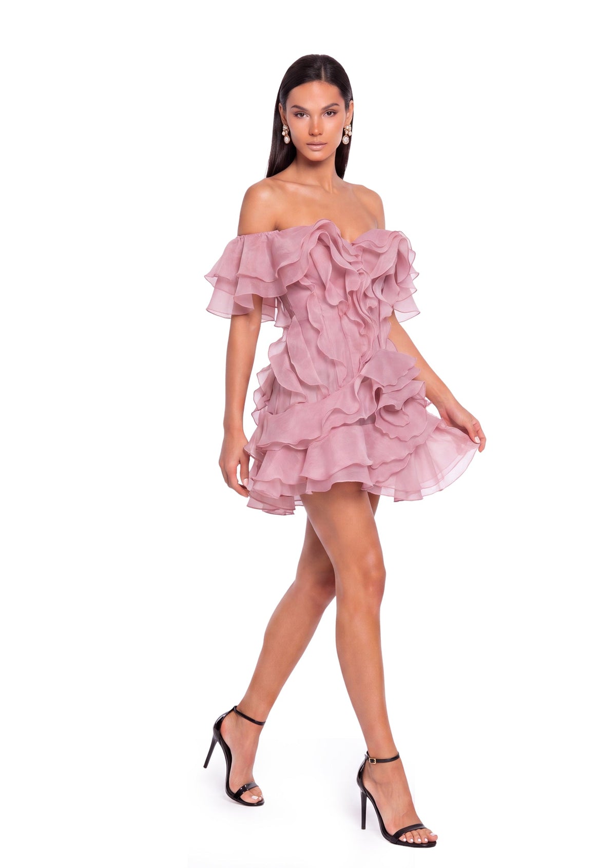 Layered Ruffled Mini Dress