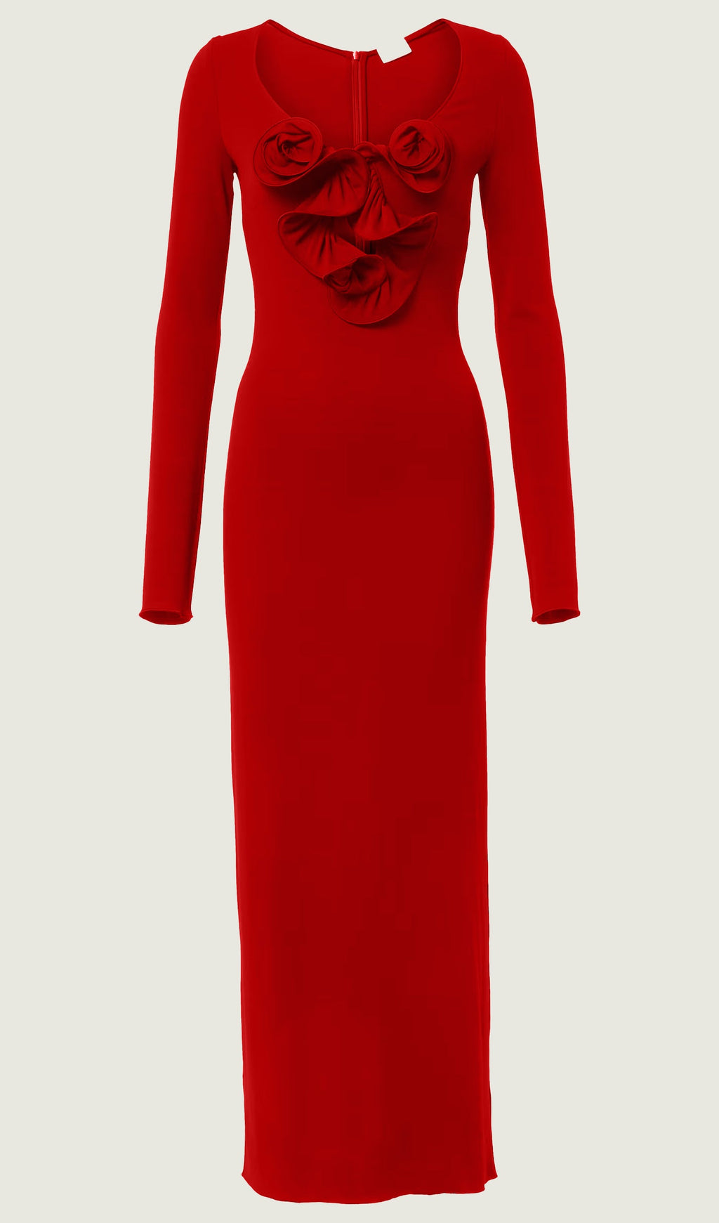 Flower Applied Jersey Maxi Dress