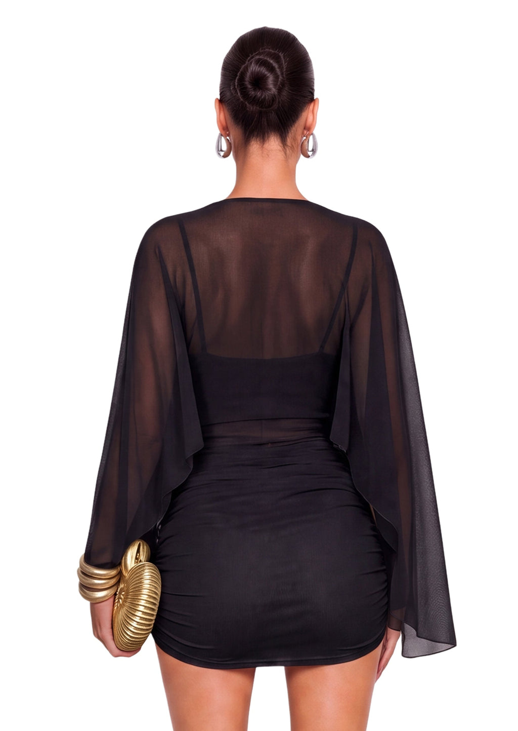 Eamon Long Sleeved Stretch Mini Dress