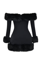 Black Off The Shoulder Mini Dress