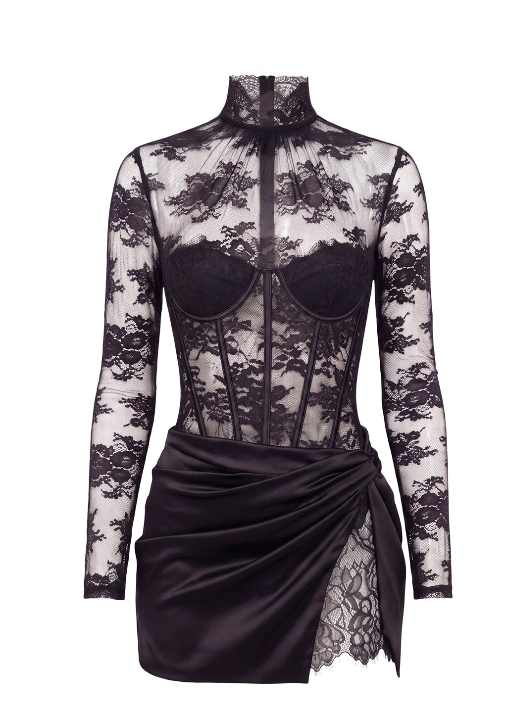 Mana Long Sleeved Lace Bodysuit & Skirt Set