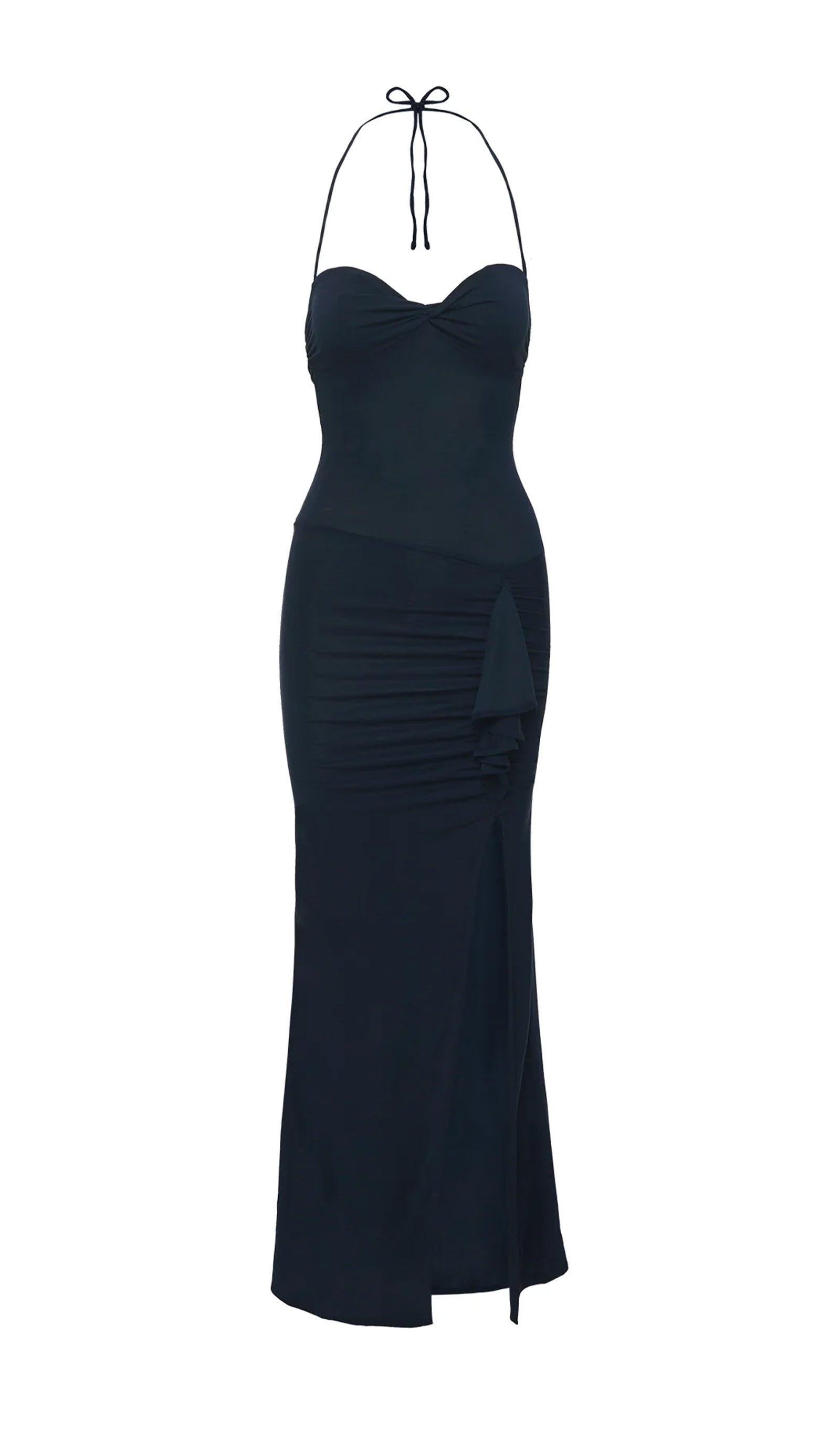 Ruffle Maxi Dress Navy