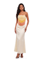 Tafari Tassel Strapless Maxi Dress