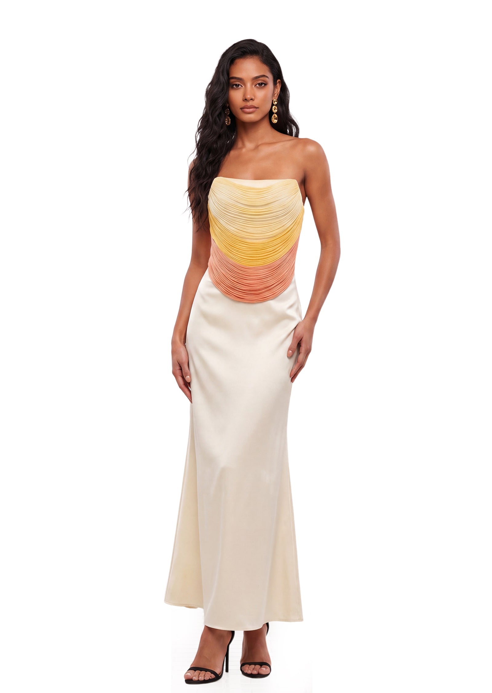 Tafari Tassel Strapless Maxi Dress