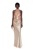 Maaike Sleeveless Satin Maxi Dress