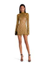 Kahua Lace long Sleeved Mini Dress