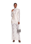 Tablita Long Sleeved Lace Maxi Dress In White