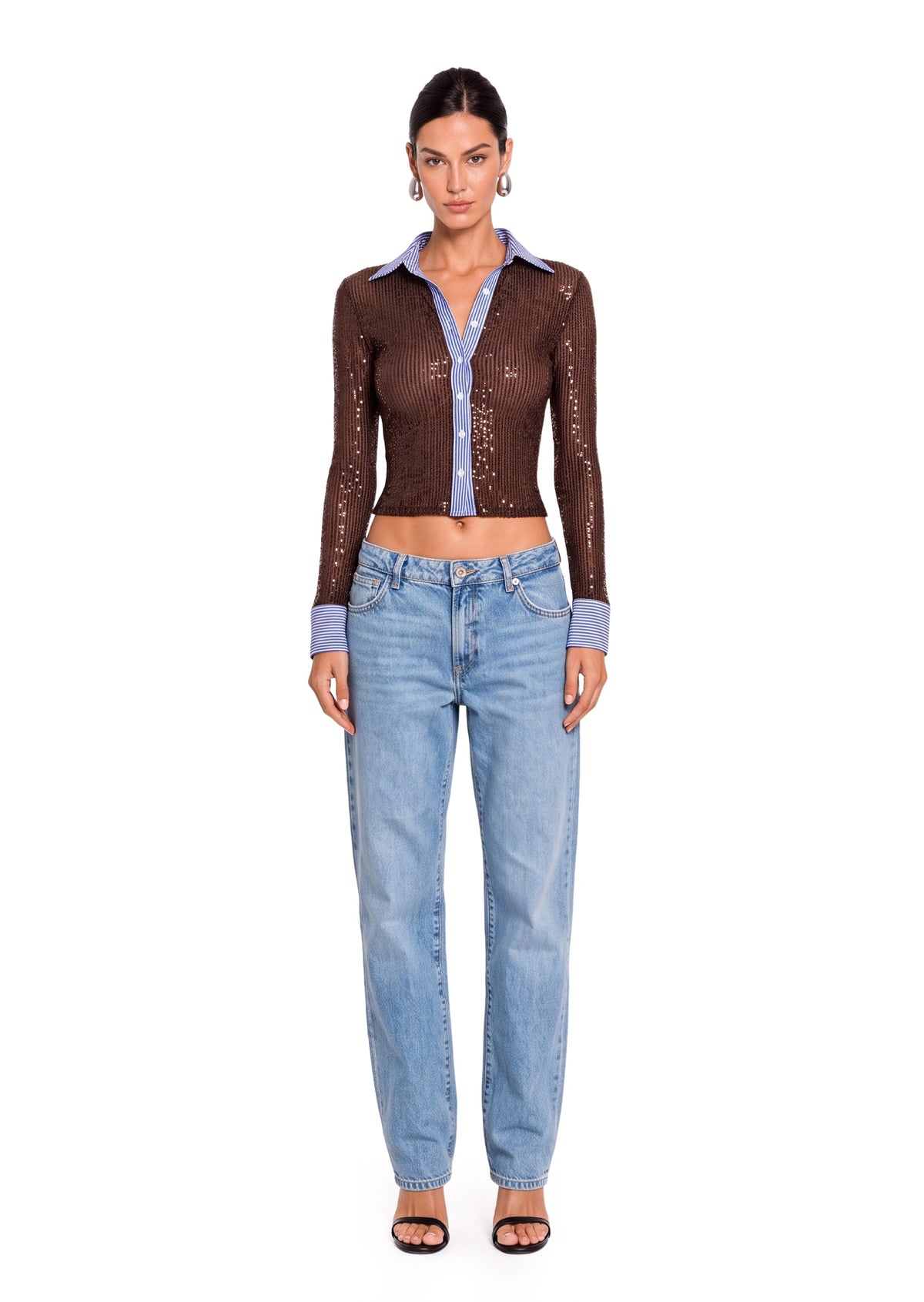 Hadrian Sequined Crop Top