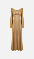 Metallised Jersey Maxi Dress