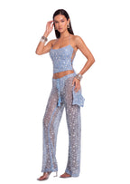 Sabin Sequined Knit Corset Set
