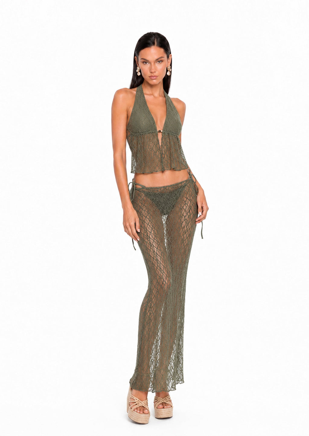 Tad Sleeveless Lace Dress Set