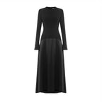 Knitted Satin Maxi Dress