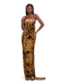 Mabili Strapless Open Back Maxi Dress