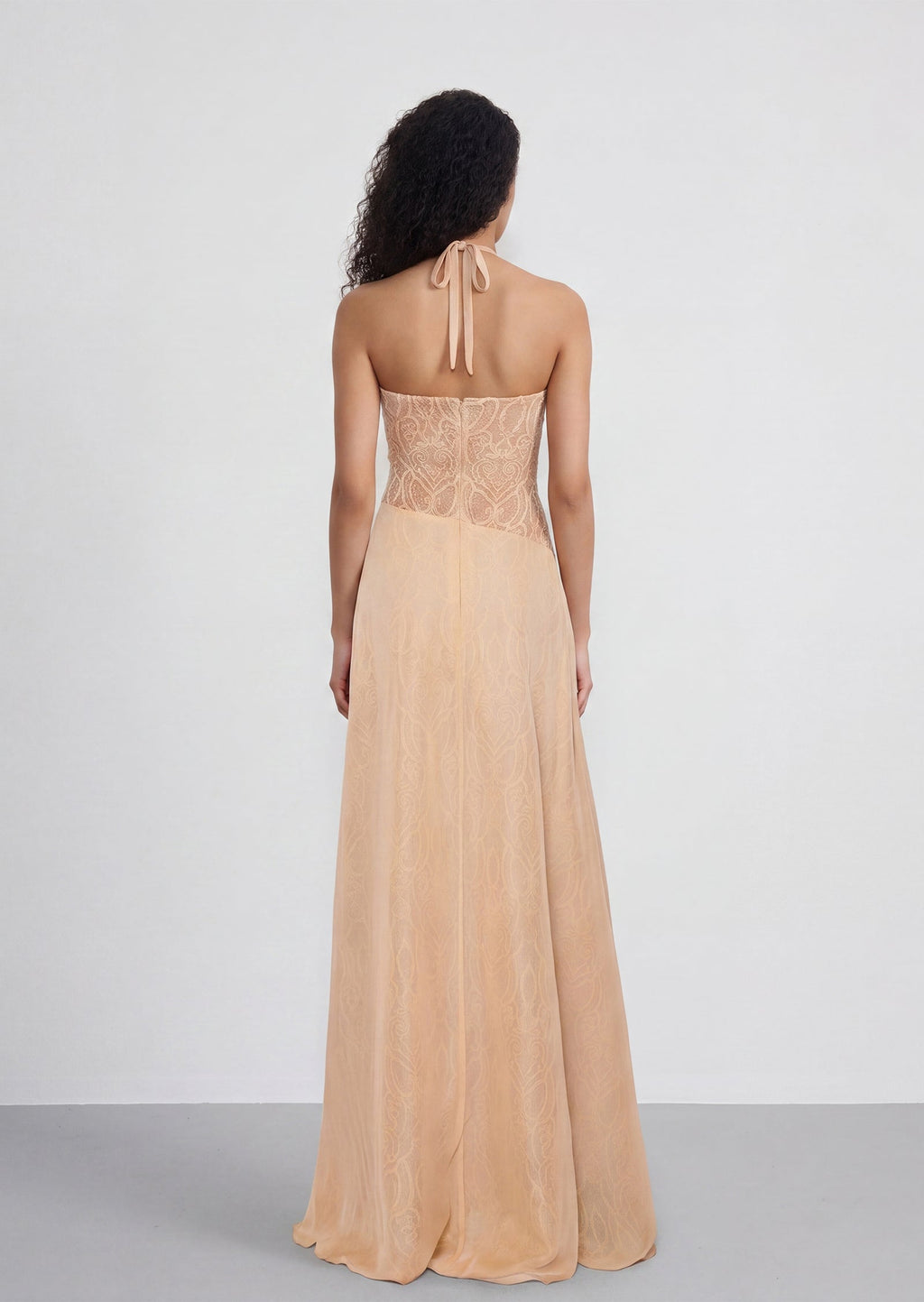 Naelle  Lace High Neck Maxi Dress